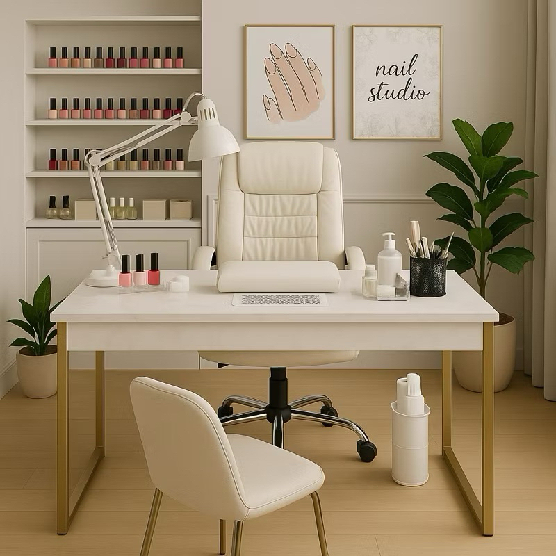 Mesa Salão Beleza Manicure Estilo Industrial Escritório Empreendedorismo em Oferta na Shopee