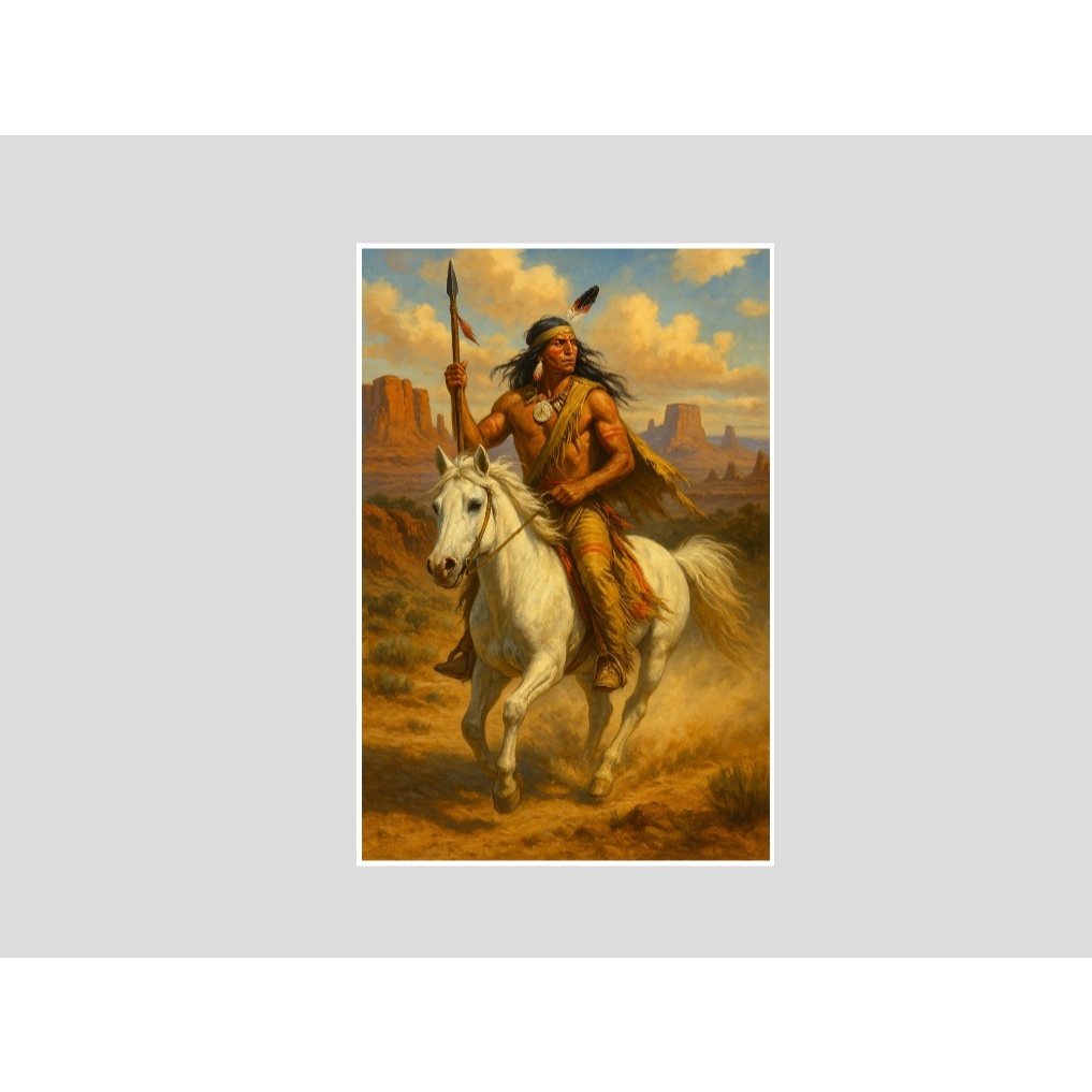 Quadro apache cocar indio indígena xamanismo xamã paje tribo india
