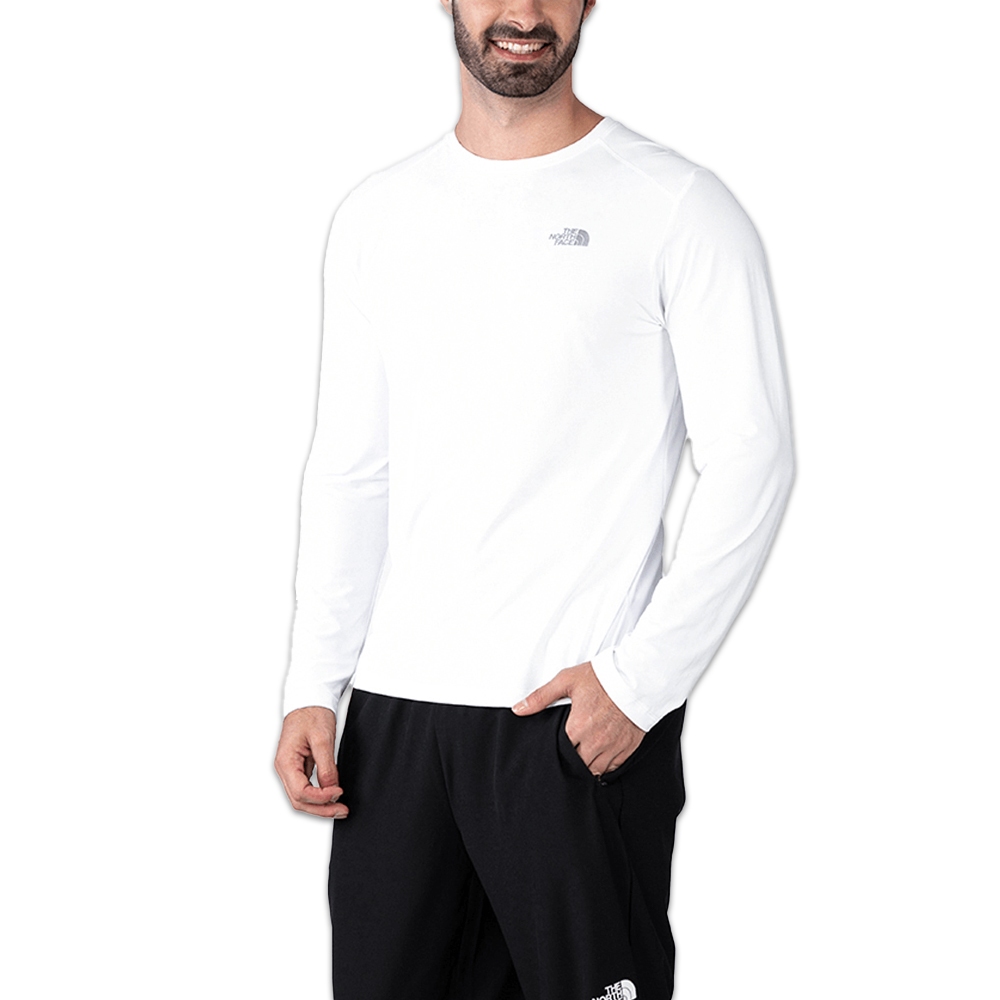 Camiseta Masculina ML Hyper Tee Crew Branca  - The North Face