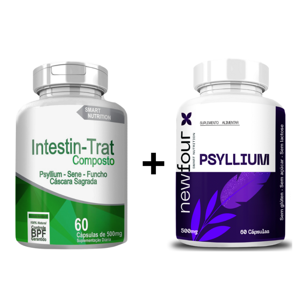Combo Psyllium + Intestin-Trat | Detox Intestinal | Prisão de Ventre e Inchaço