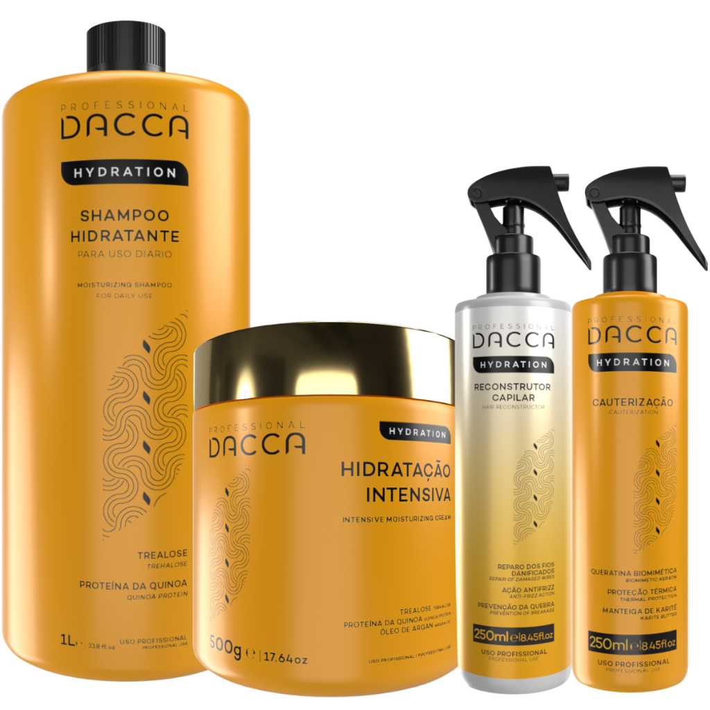 Kit Profissional Dacca Cauterização Reconstrução Hidratação Produtos de Cabelo Salão de Beleza