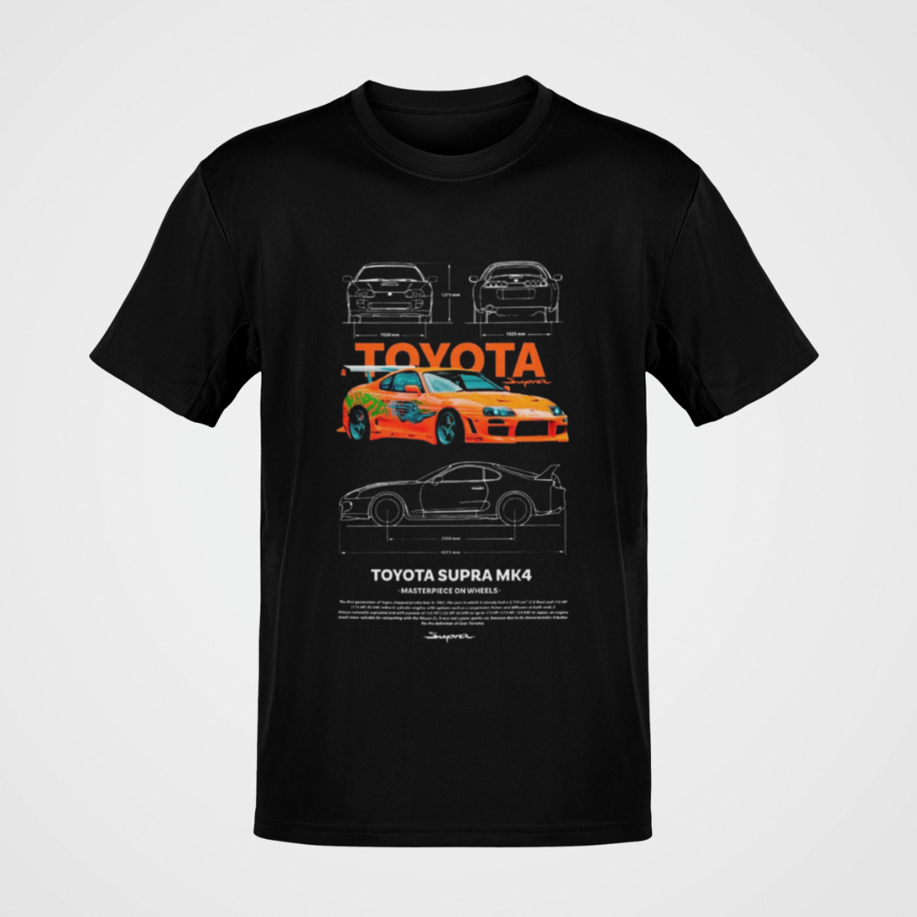 Camiseta Masculina Toyota Supra Mk4 Carro Esportivo Algodão