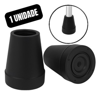 Ponteira Pé De Borracha 7/8" (2,2 cm) ou 3/4" (1,9cm) Muleta Bengala Andador e Auxiliar