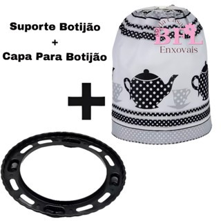Suporte Para Gás Botijão + capa para botijão de gas Estampado - Jogo de cozinha em Oferta na Shopee