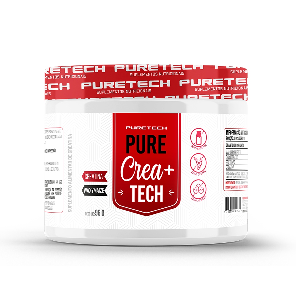 Creatina Pure Crea+Tech 96g - Puretech em Oferta na Shopee