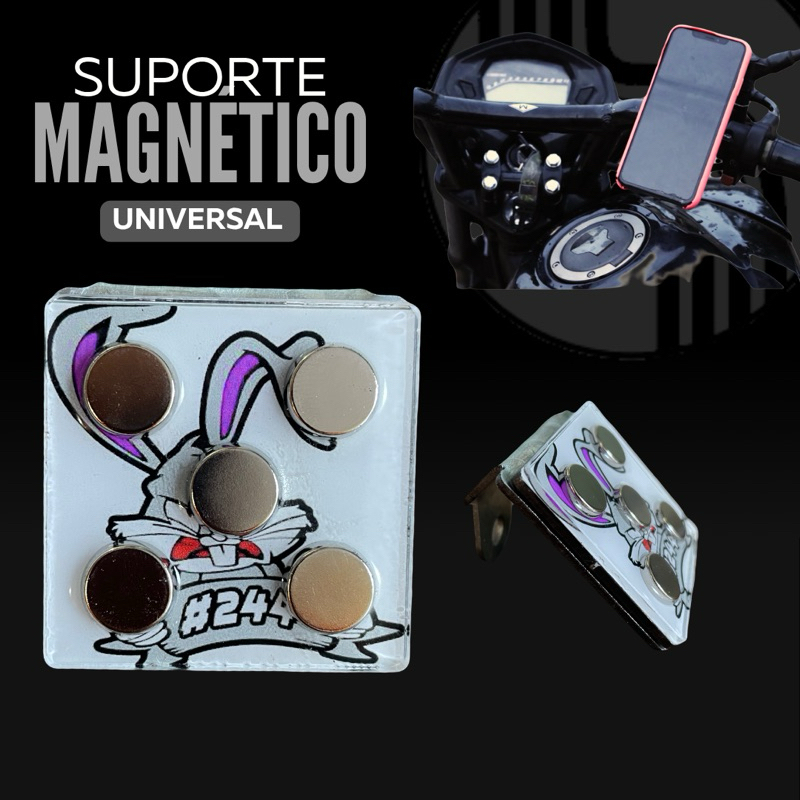 Suporte De Celular 5 Imãs Para Moto em Oferta na Shopee