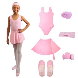 Kit Roupa De Ballet Infantil 6 Itens Uniforme Bailarina Collant Regata LEIA A DESCRIÇÃO DO ANÚNCIO em Oferta na Shopee
