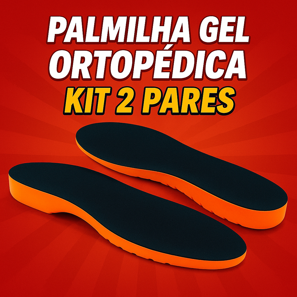 Kit 2 Palmilhas Ortopédicas | Ideal Para Quem Fica Muito Tempo em Pé em Oferta na Shopee