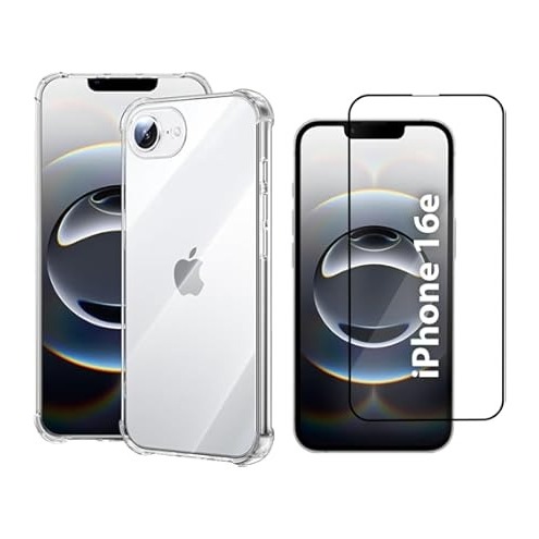 Kit Capa Transparente Anti-Impacto + Película Vidro 3D iPhone 16E em Oferta na Shopee