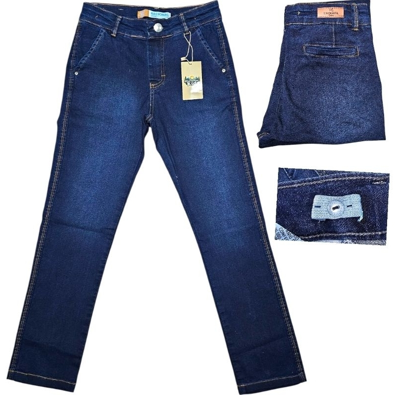 calça jeans masculina juvenil skinny infantil com lacry no tamanho 10 12 14 16 menino calça jogger infantil — imagem 2 de 2