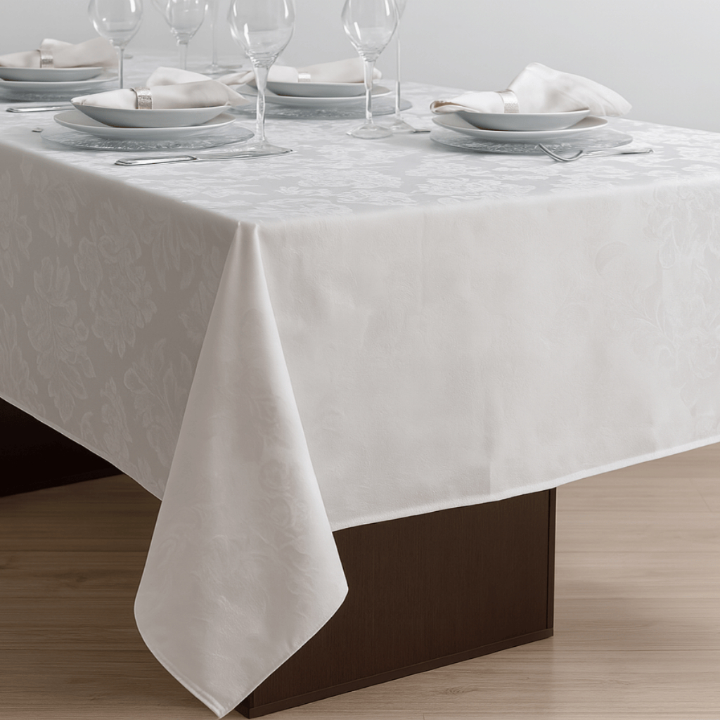 Toalhas De Mesa 3 Metros Em Tecido Jacquard Para Mesa Retangular De 10 cadeiras