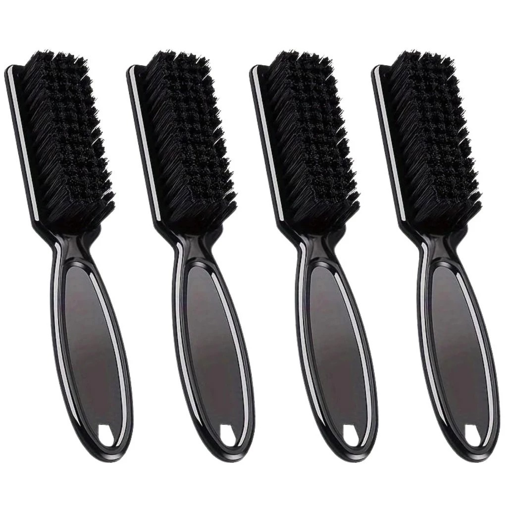 Escovinhas de Disfarce para Barbeiro – Escova de Limpeza para Degradê e Corte – Preta