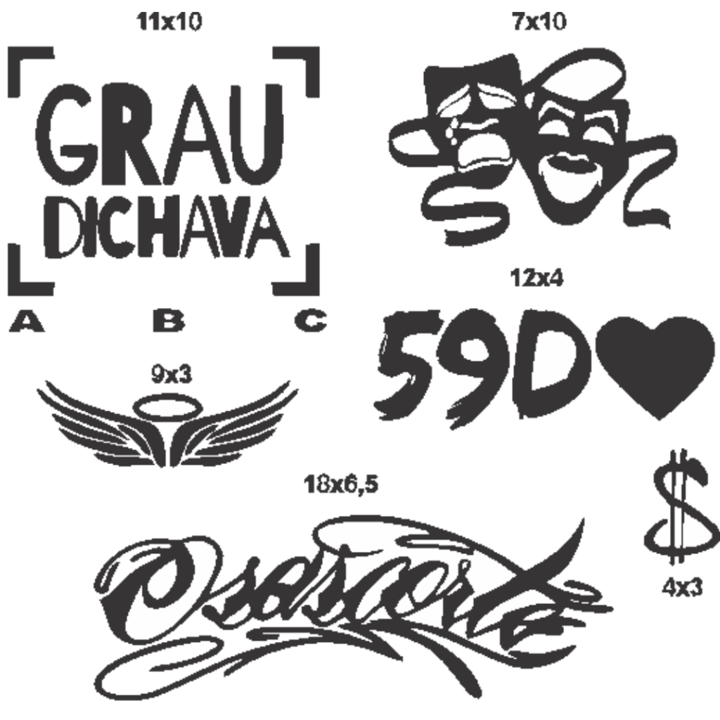 Kit 06 Adesivos GRAU DICHAVA, 59D, CHORA AGORA RIR DEPOIS, CIFRÃO, ANJO Moto, OSASCORTE em Oferta na Shopee
