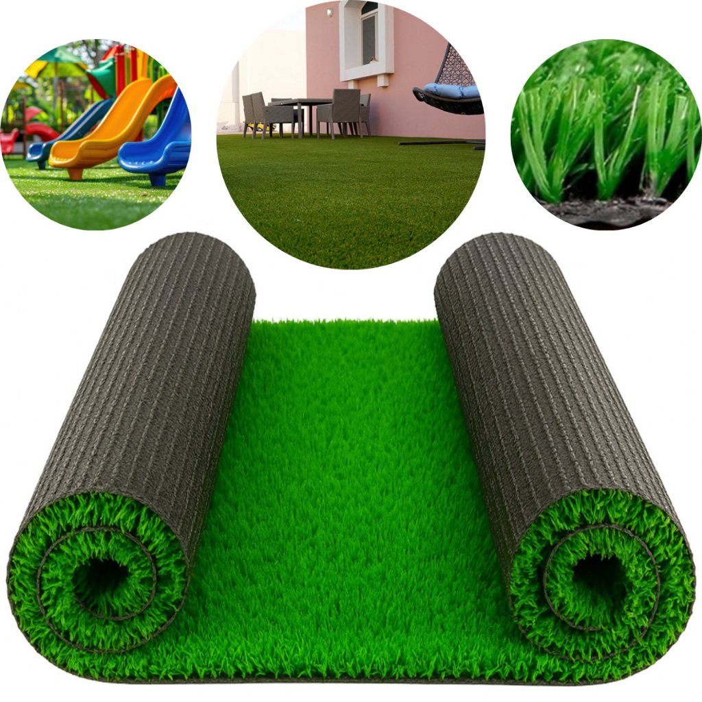 Grama Sintética 12mm (2x0,50m) Verde para Decoração Super Resistente Jardim Proteção UV Macia em Oferta na Shopee