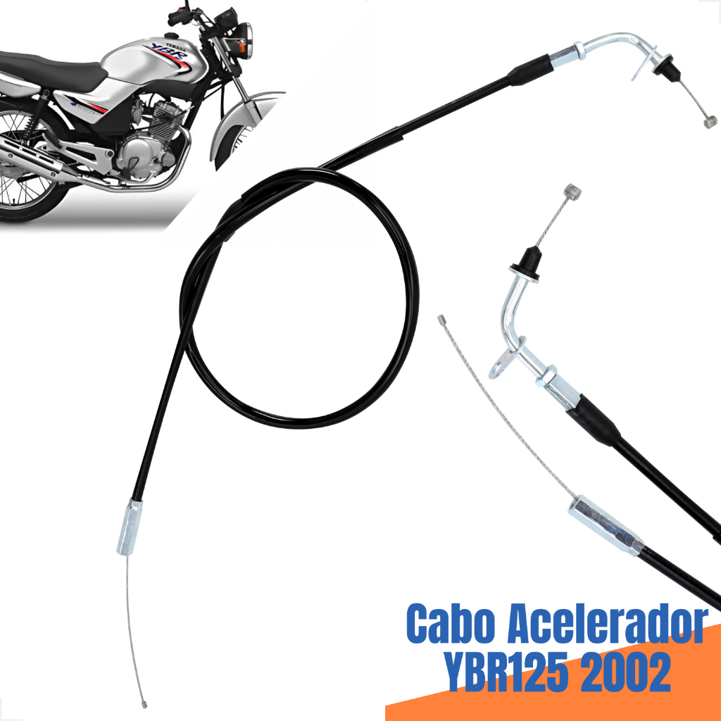 Cabo De Acelerador Yamaha Ybr 125cc 2000 2001 2002 Original Sistema Aceleração Reposição Peça