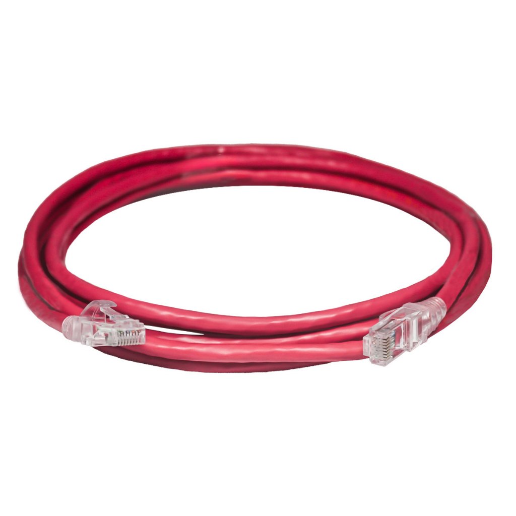 Patch Cord Cabo Rede Lan Internet 1m Metro Cat6 100% Cobre Vermelho