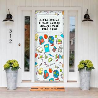 Capa Para Porta Painel de Mesa 50x50 Volta Ás Aulas em Oferta na Shopee