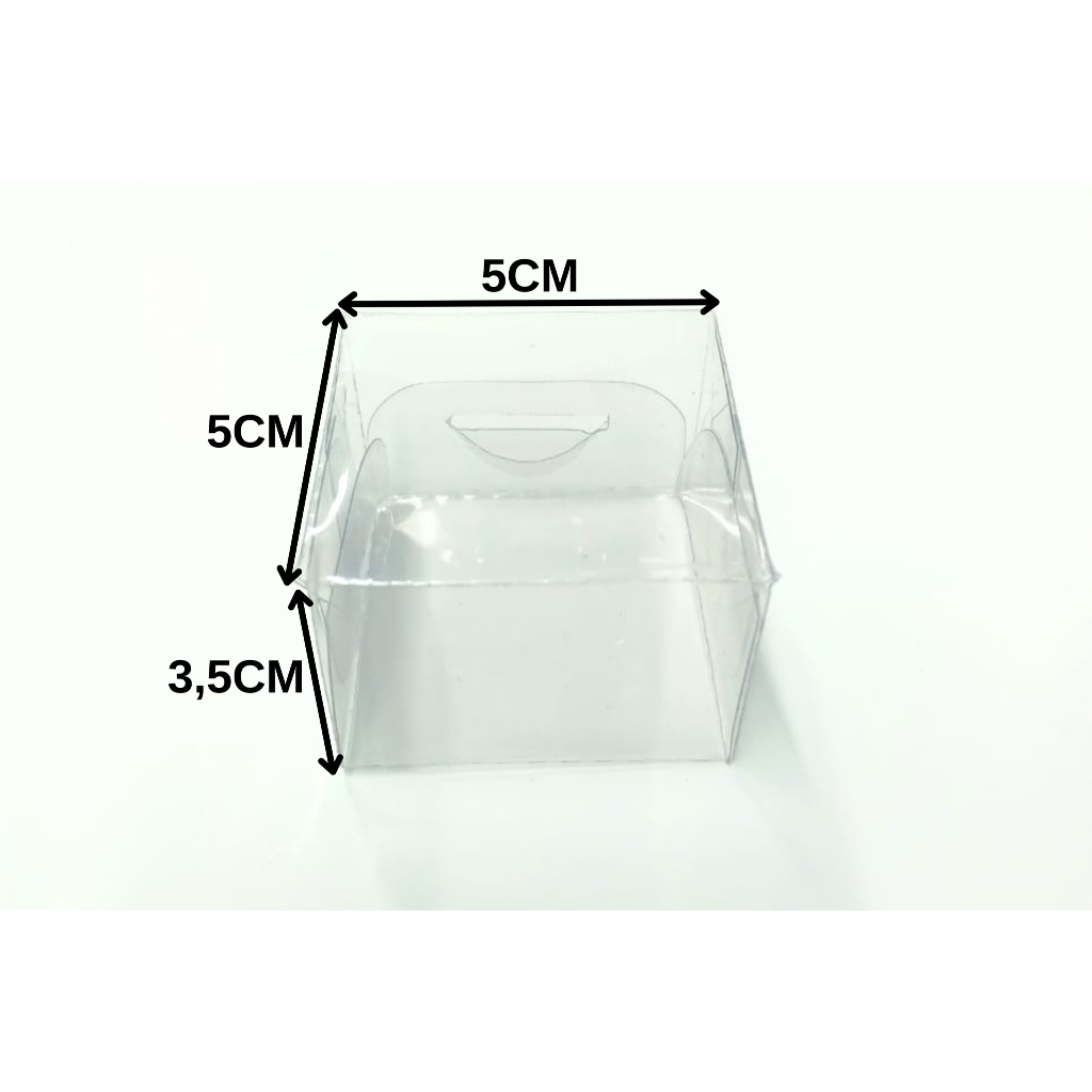 25 Caixas De Acetato Transparente 5X5X3,5 p/ bem casado, Macarons, Docinhos 5X5X3,5 (AP2-T) em Oferta na Shopee