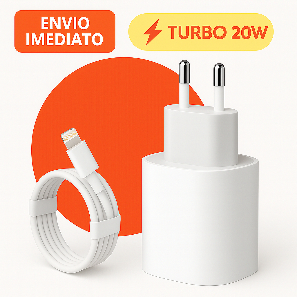 Kit Carregador De iPhone Fonte com Cabo Carregamento Rápido 1m PD 20w