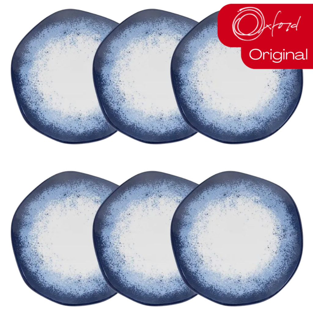 Jogo 6 Pratos Fundos Ryo Galapagos 22,5cm Porcelana Oxford em Oferta na Shopee