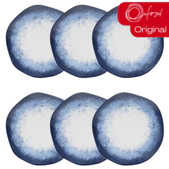 Jogo 6 Pratos Fundos Ryo Galapagos 22,5cm Porcelana Oxford