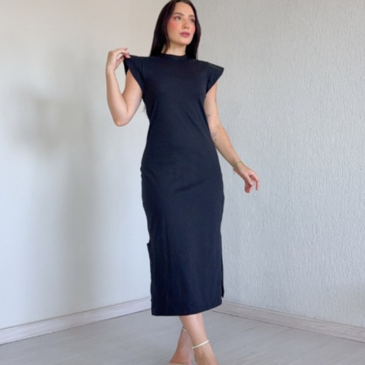 Vestido Midi Muscle Tee Malha Premium 100% Algodão - Confortável em Oferta na Shopee