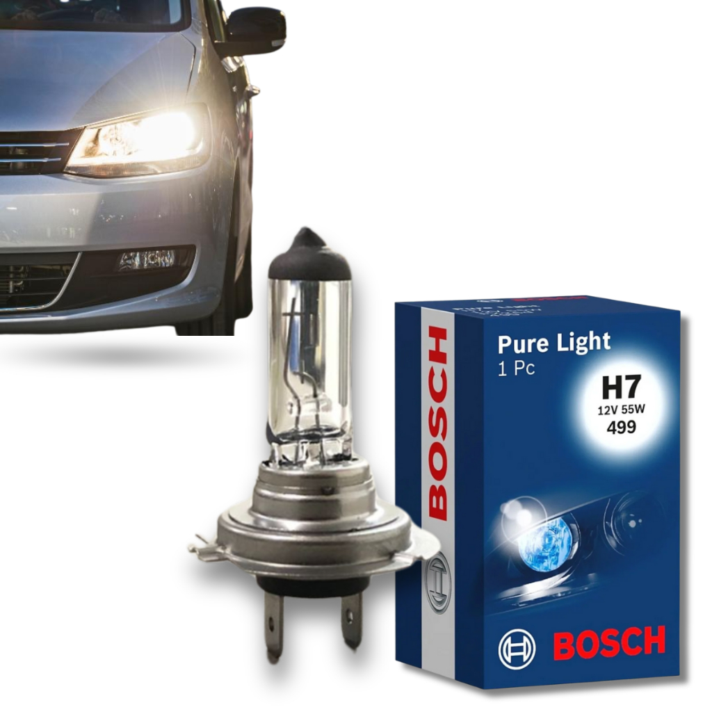 Lâmpada Farol Original Bosch H7 12v 55w 499 Pure Light Vários Veículos em Oferta na Shopee