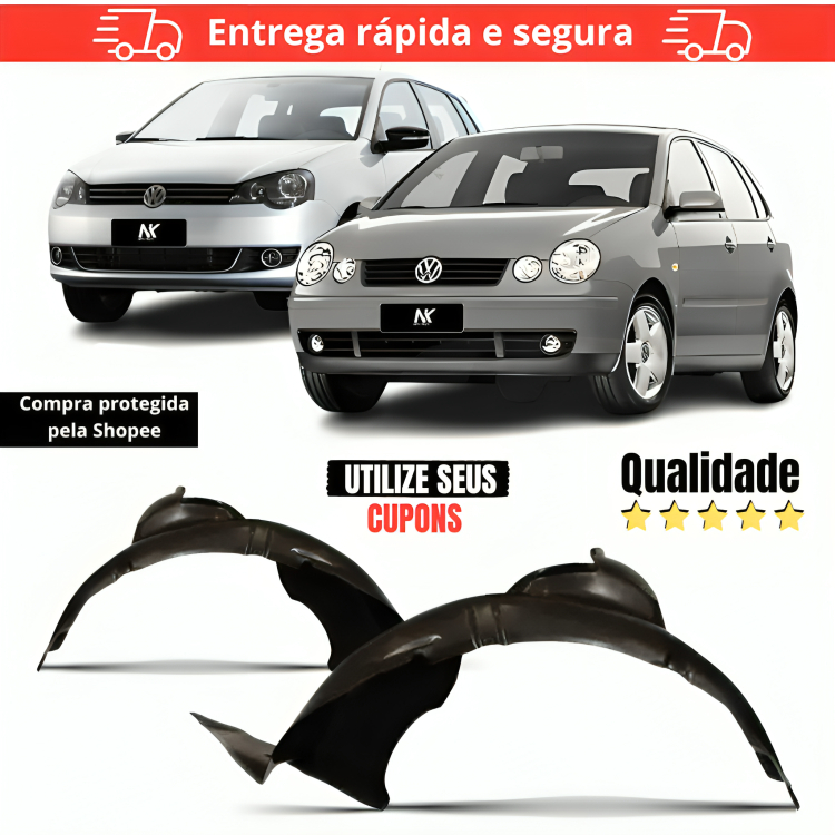 Par/ Un Parabarro Dianteiro Polo 2003 2004 2005 2006 2007 2008 2009 2010 2011 2012 Casca Ovo Asa Urubu