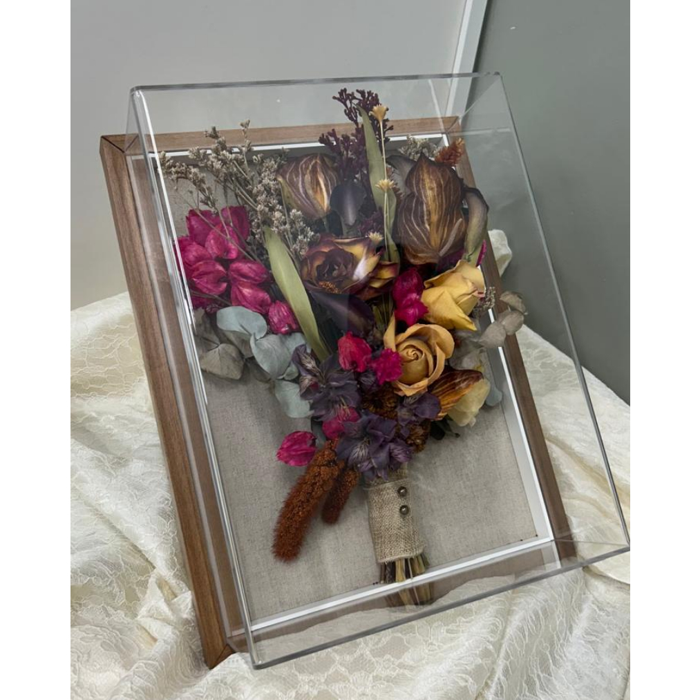 Moldura Acrílico P/ Buquê Eternizado | Tam: 31,3x42x12,5 cm