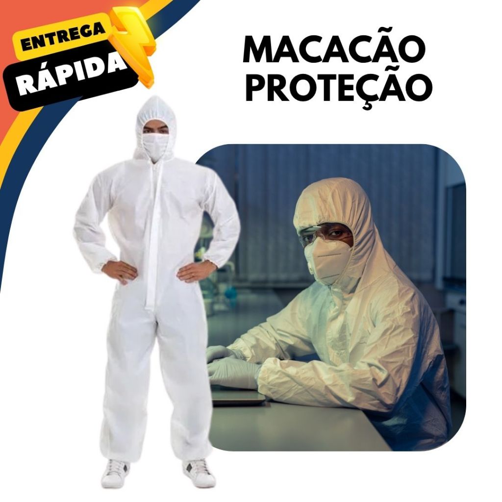 Macacão Impermeavel para Pintura Proteção contra Tintas e Liquidos PROMOÇÃO