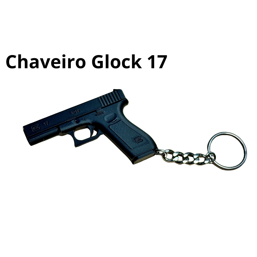 Chaveiro Pistola Glock 17 Miniatura – Estilo e atitude no seu bolso