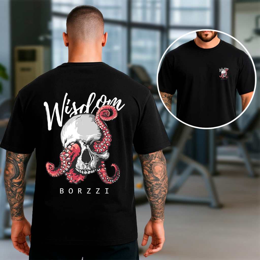Camiseta Oversized 100% Algodão Wisdom Borzzi Streetwear Qualidade Conforto Estilo PP ao G1 Promoção