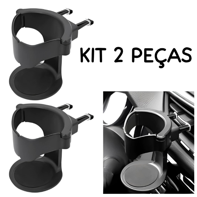 Kit 2 Peças Suporte Para Copo Bebidas Universal Automotivo Carro Ajustável Preto em Oferta na Shopee