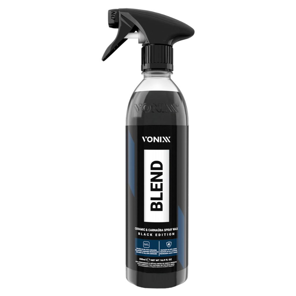 BLEND BLACK SPRAY VONIXX 500ML CERA LÍQUIDA BLEND CERAMIC & CARNAÚBA SPRAY WAX BLACK EDITION