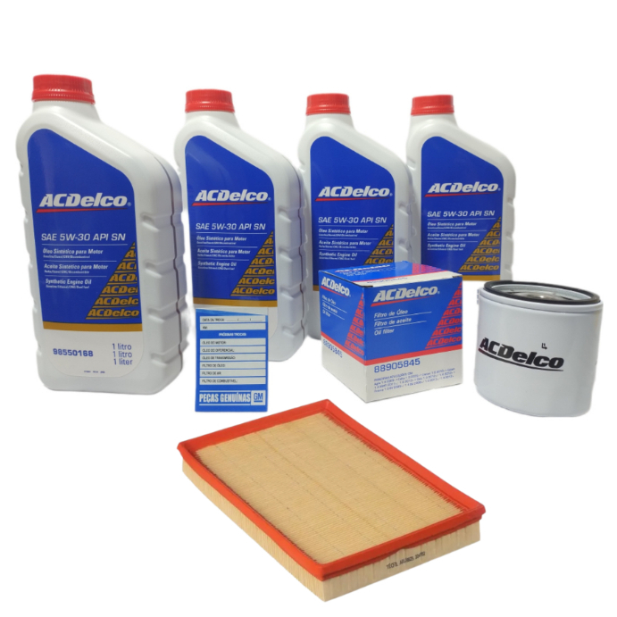 Kit Troca Óleo 5w30 SN Sintético Original 98550168 GM+Filtro Óleo Acdelco+ Filtro de Ar Montana 1.8 em Oferta na Shopee