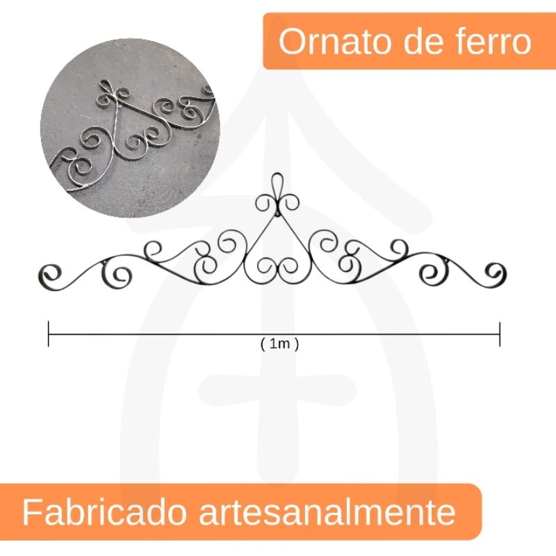 Arabesco de Ferro Ornato estilo Colonial Ornamento Adorno