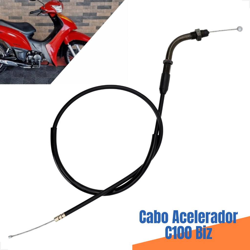 Cabo de Acelerador Moto Honda Biz C100 1998 1999 2000 2001 2002 2003 2004 2005 Reposição Peça MOTO
