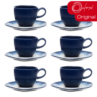Jogo 6 Xícaras de Chá Café 220ml Porcelana Com Pires Ryo Galapagos Oxford em Oferta na Shopee