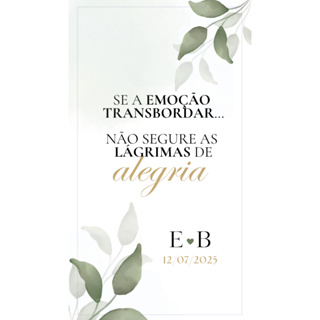 TAG/Arte para Lenços Lágrimas De Alegria Para Casamento 6x12 em Oferta na Shopee