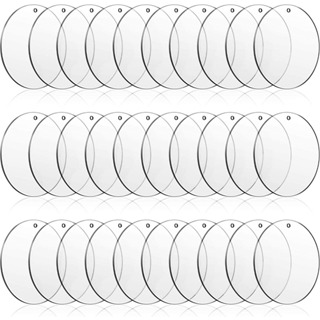 Kit de Chaveiros Acrílicos Transparente 4cm Chaveiro Redondo Para Personalização em Oferta na Shopee