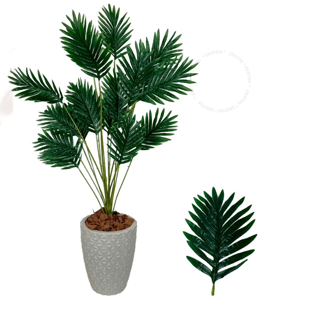 Palmeira Artificial Grande Com Vaso Polietileno Completo