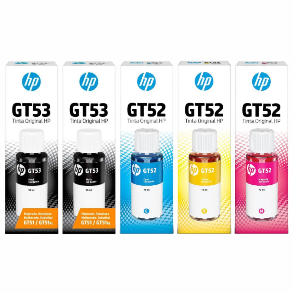Imagem Kit 5 Tintas Gt53 Gt52 Original Hp 517 532 617 5822 416 116