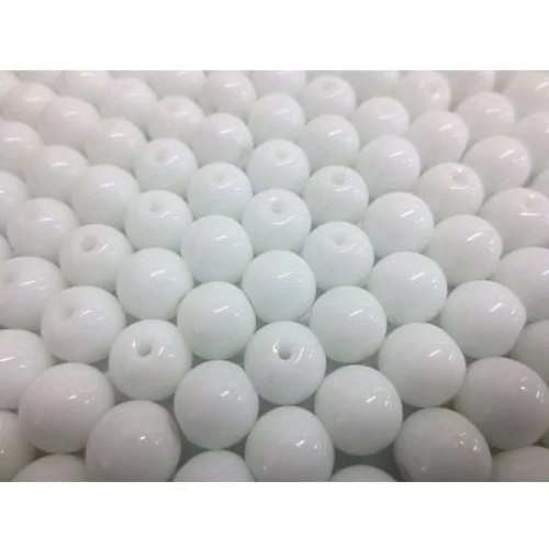 Imagem 200 Contas de Porcelana 8mm para Guia Terço Japamala Umbanda Candomblé