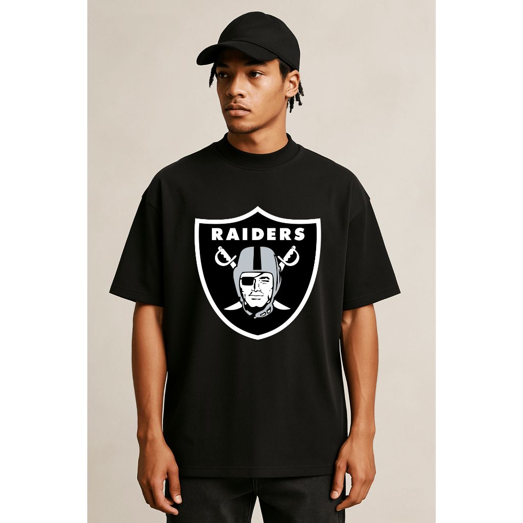 Camiseta Oakland Raiders Unissex de Algodão Street Urbana