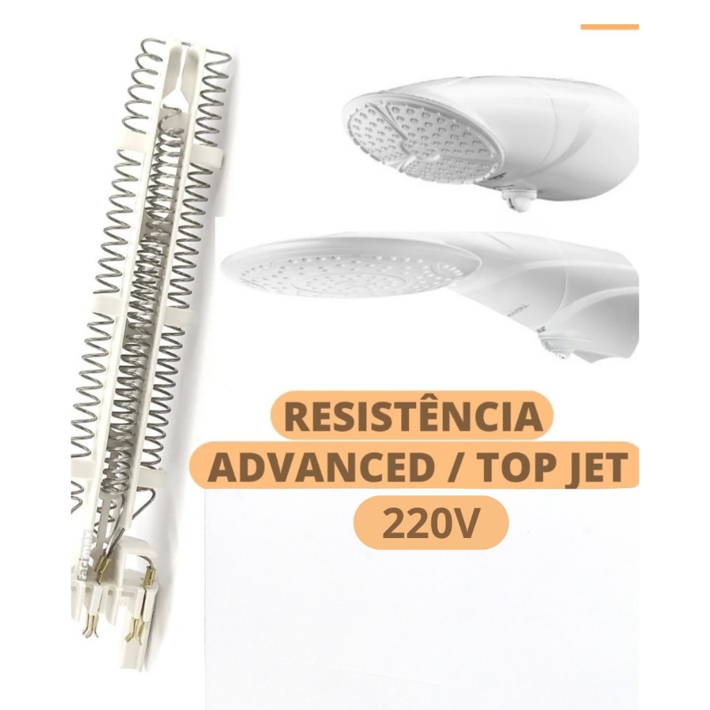 Resistência para Chuveiro Lorenzetti 220V (7500W) – Modelos: Advanced, Advanced Turbo, Top Jet em Oferta na Shopee