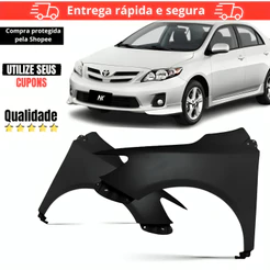 Par/Un Paralama Corolla 2009 2010 2011 2012 2013 Sem Furo Novo Cinza Novo 1ª Linha