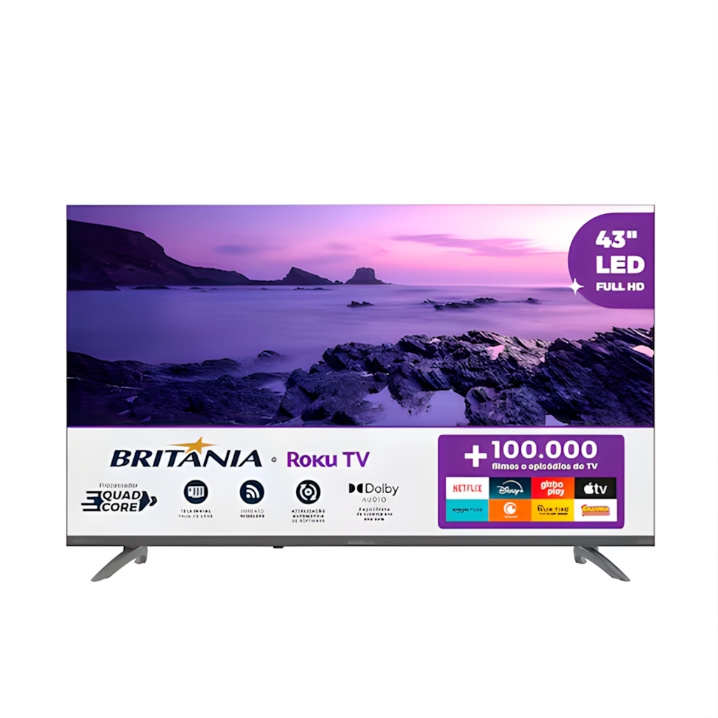 Smart TV Britânia 43" Roku Full HD BTV43VA4REGB  Dolby Audio - Home Appliances