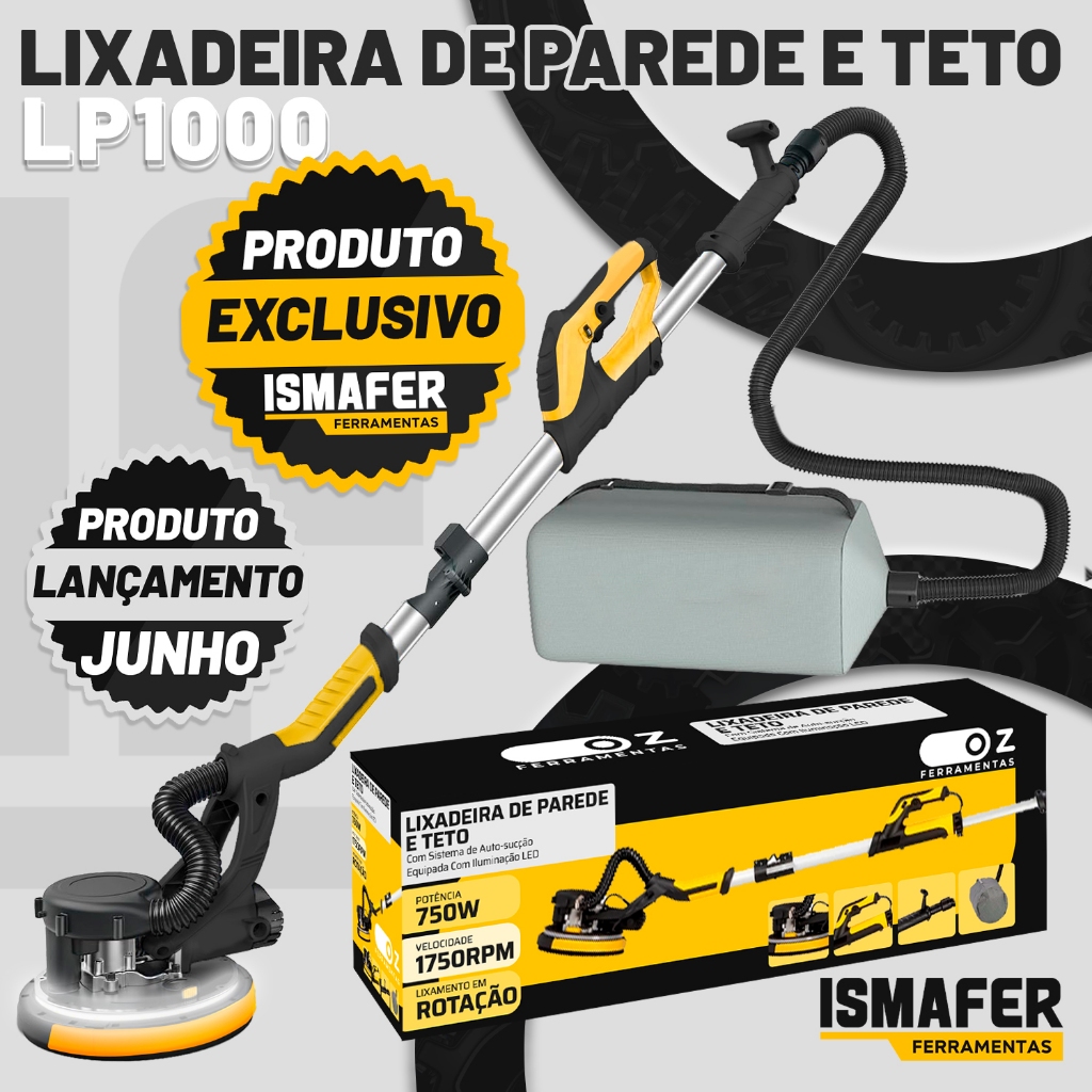 Lixadeira Teto Telescopia Girafa 750w Led De Parede Lp1000 - Home & Living