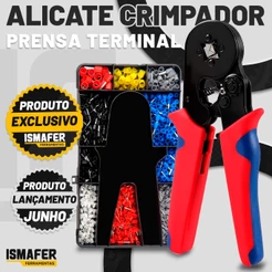 Alicate De Pressão Crimpador Eletricista + Maleta 1200 Pecas