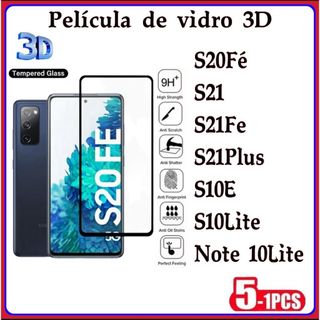 PELÍCULA DE VIDRO 3D Samsung S20FE S21 S21FE S21PLUS S10LITE NOTE 10LITE